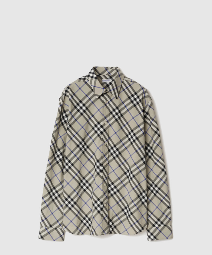 버버리 체크 코튼 셔츠 80876361