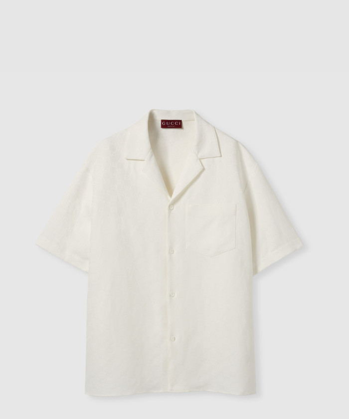 구찌 리넨 블렌드 GG 캔버스 셔츠 814694