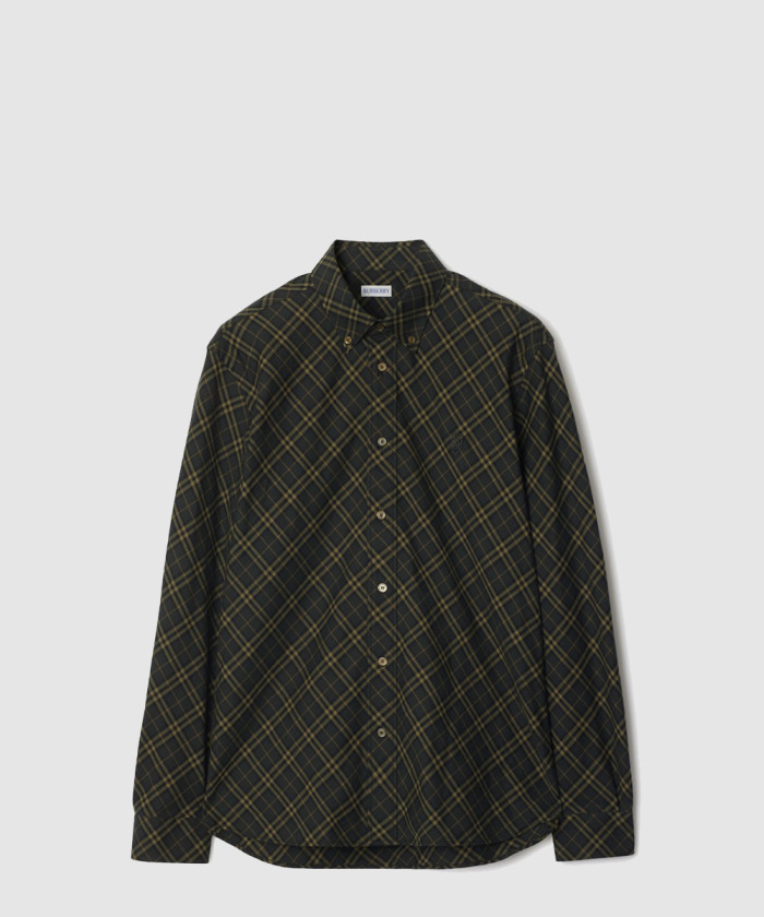 버버리 체크 코튼 셔츠 80988411