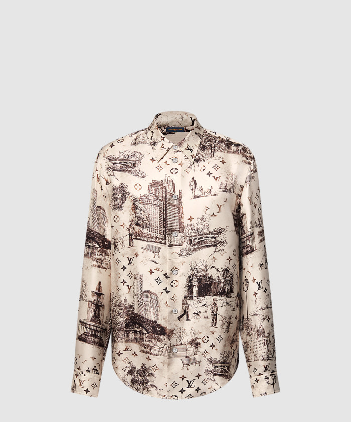 루이비통 롱 슬리브드 실크 셔츠 1AGJN1