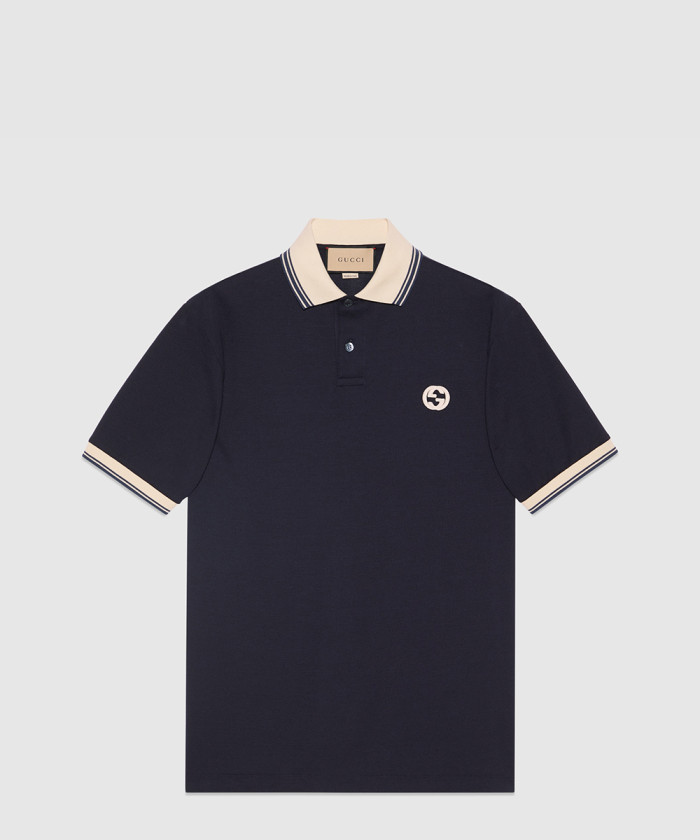 구찌 인터로킹 G 코튼 폴로 셔츠 768641