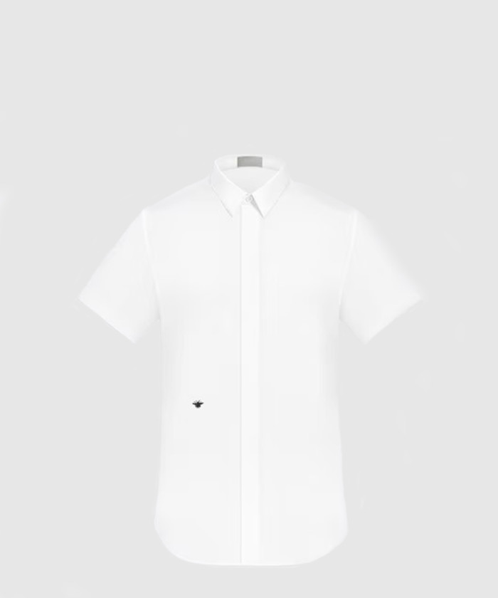 디올 꿀벌 자수 반소매 셔츠 733C5