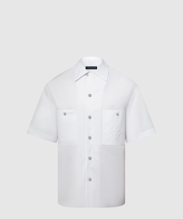 루이비통 시그니처 쇼트 슬리브드 코튼 셔츠 1AHCHM