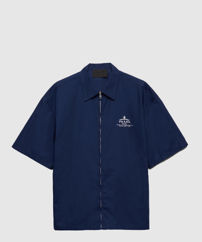 프라다 쇼트 슬리브 기능성 코튼 셔츠 SC781