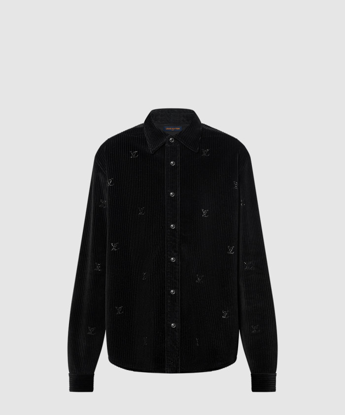 루이비통 버튼 다운 롱 슬리브드 코듀로이 셔츠 1AFXV2