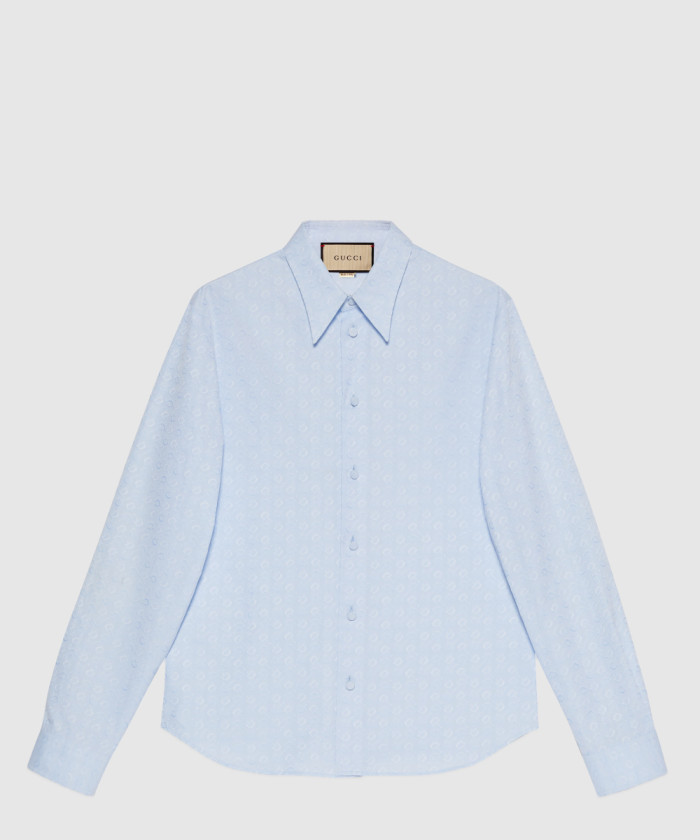 구찌 홀스빗 자카드 코튼 셔츠 721176