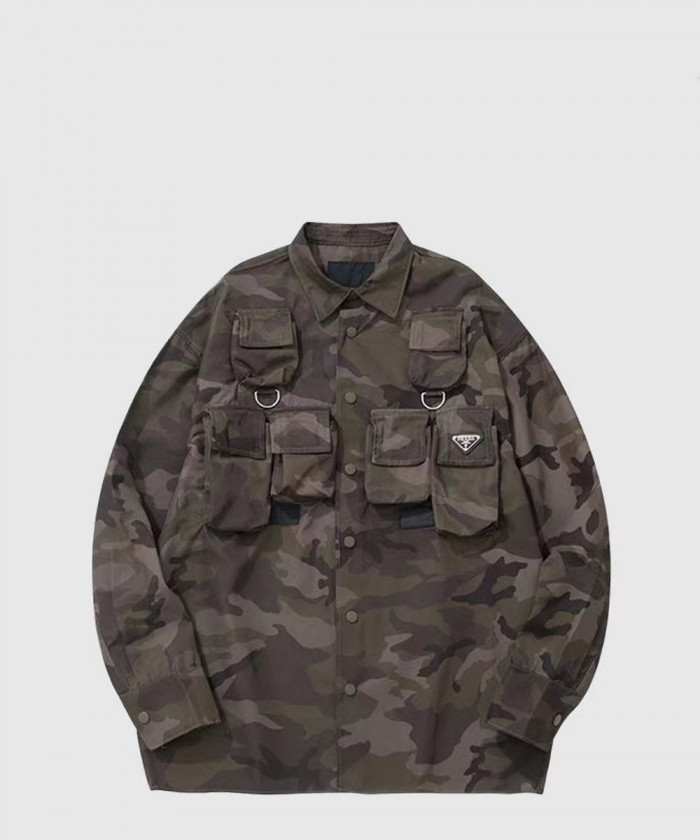 프라다 삼각로고 리나일론 셔츠 카모플라쥬 SC7731