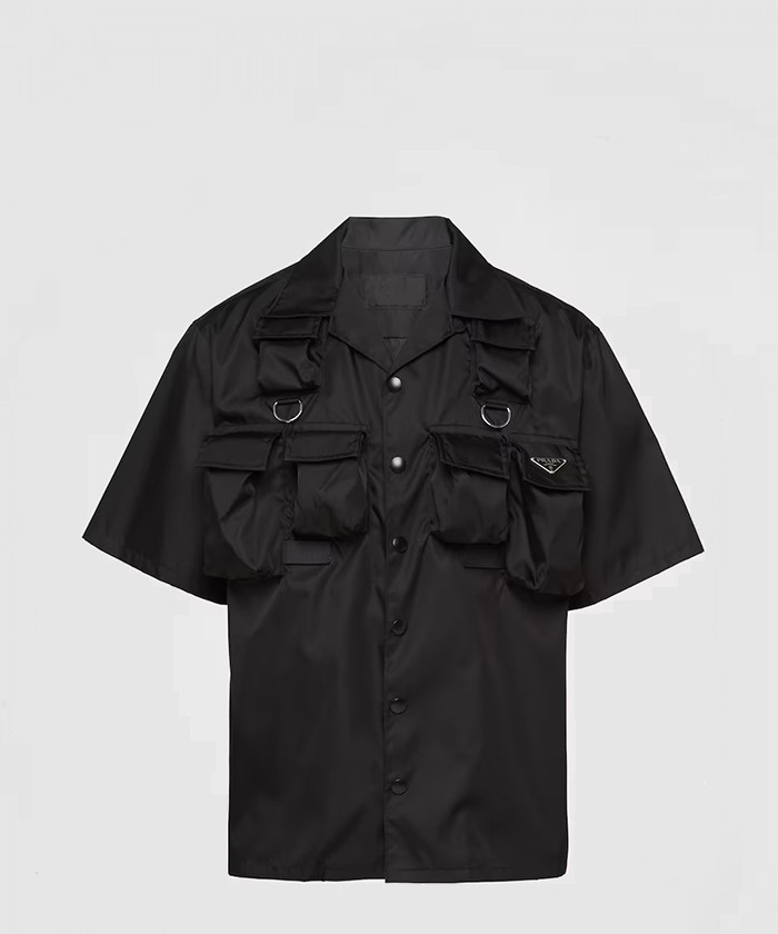 프라다 쇼트 슬리브 리나일론 셔츠 SC7681