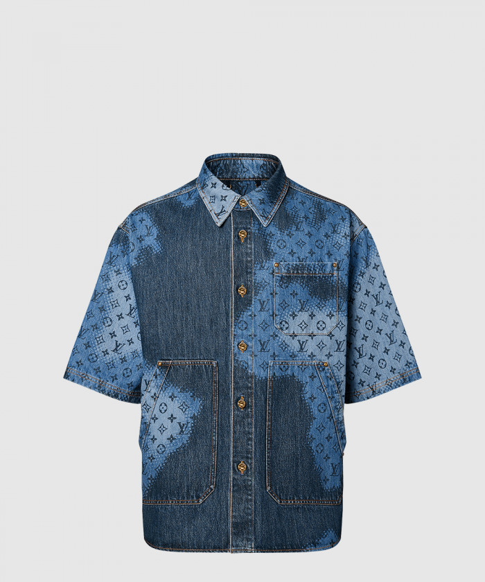 루이비통 쇼트 슬리브드 데님 오버셔츠 1AFAVG