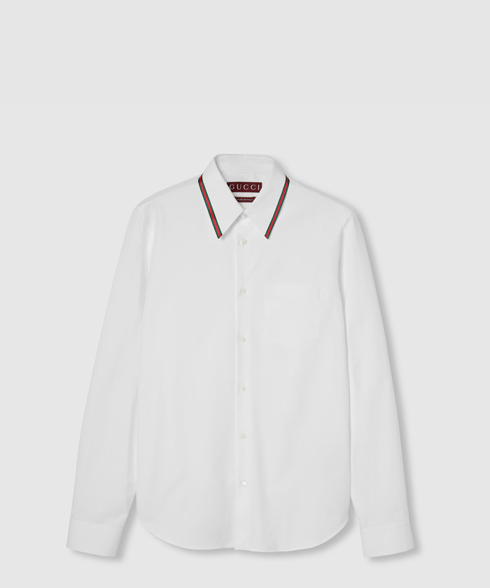 구찌 웹(Web) 디테일 옥스포드 코튼 셔츠 814560