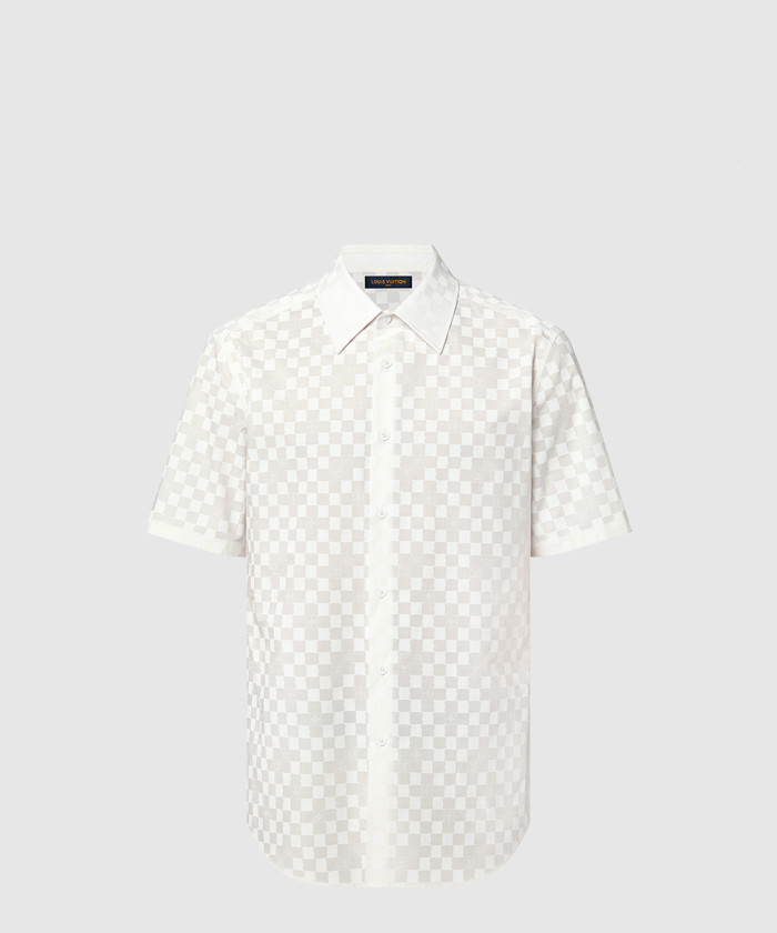 루이비통 쇼트 슬리브드 코튼 셔츠 1AFJW4