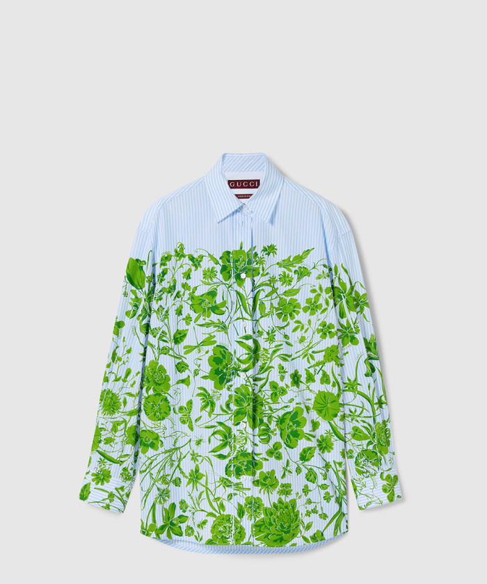 구찌 플라워 프린트 코튼 셔츠 788845