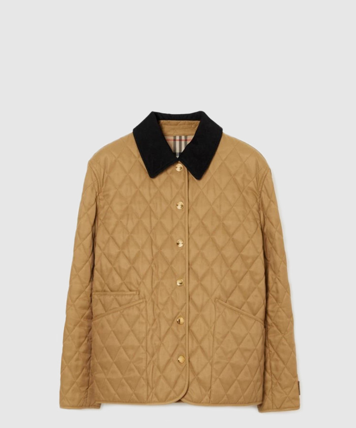 버버리 퀼팅 반 자켓 80651081