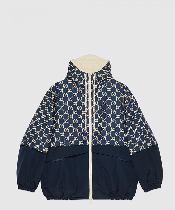 구찌 GG 립스탑 패브릭 지퍼 재킷 742811