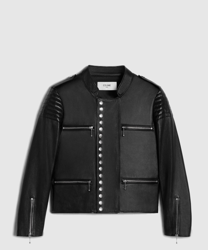 셀린느 레이서 소프트 램스킨 재킷 2EG693