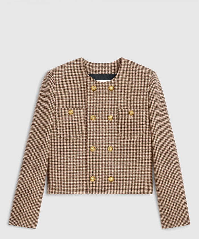 셀린느 첼시 재킷 더블 하운즈투스 울 2V77R0