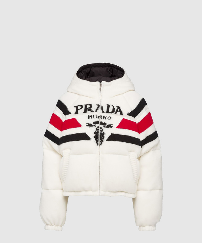 프라다 크롭 캐시미어 다운 자켓 SGC017