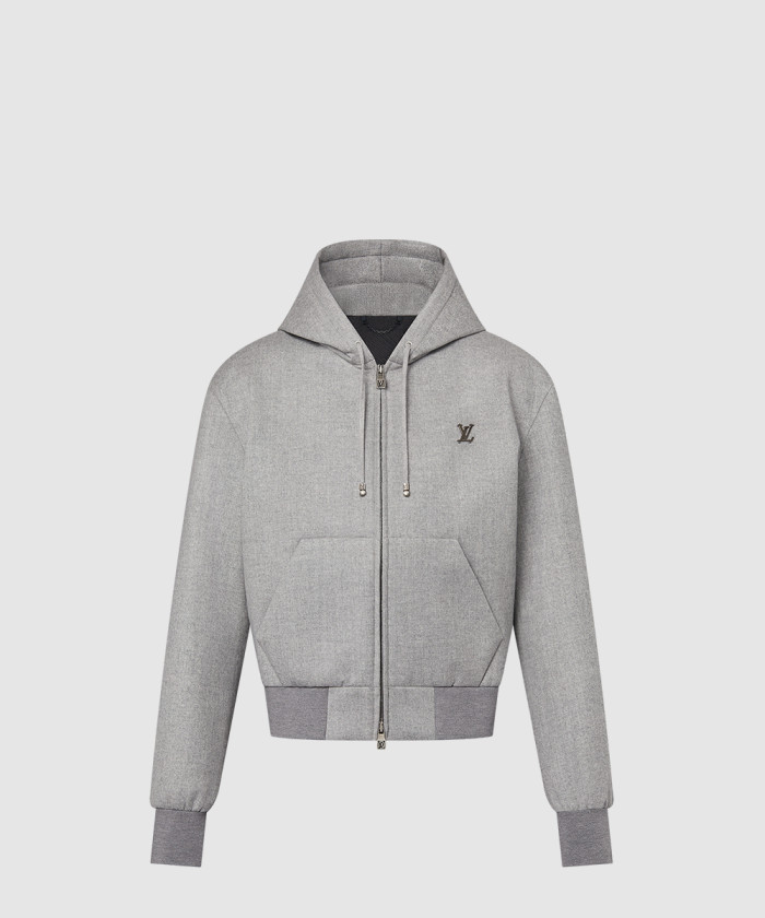 루이비통 테일러드 테크니컬 울 후디드 블루종 1AFYBQ