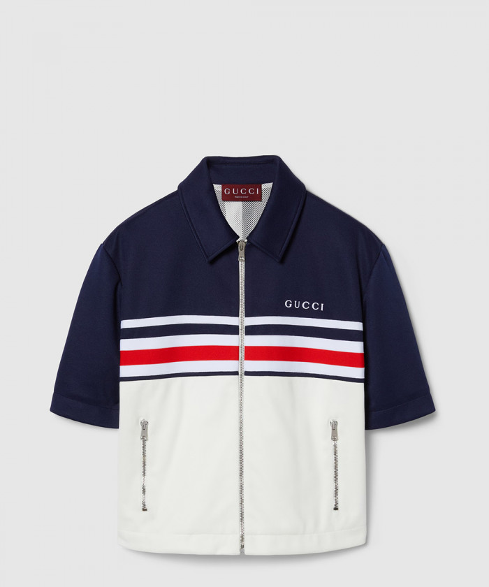 구찌 테크니컬 저지 지퍼 재킷 오프 785492