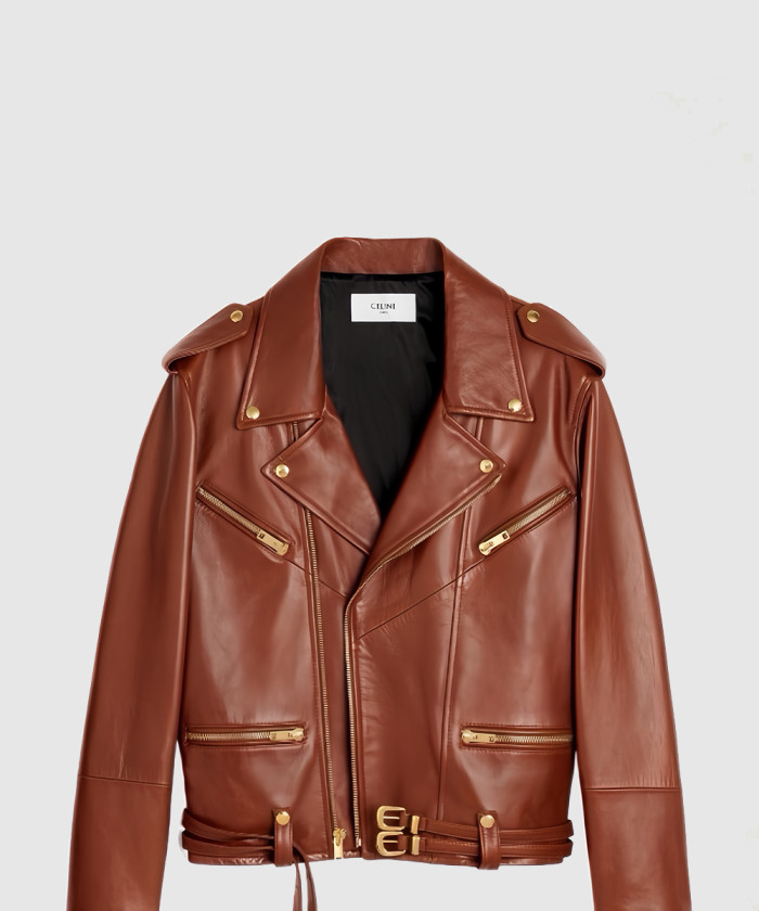 셀린느 부드러운 양가죽 바이커 재킷 2EB825
