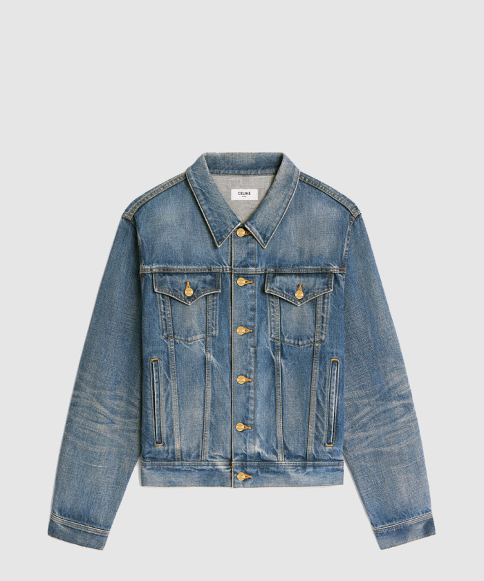 셀린느 Trucker Union 오버사이즈 데님 재킷 워싱 2Q5629