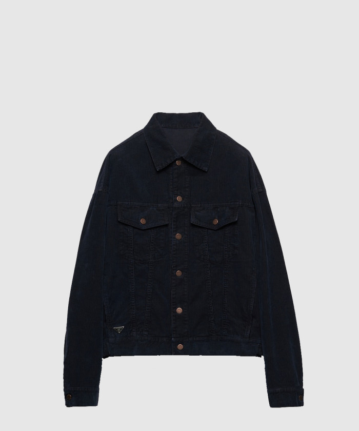 프라다 데님 블루종 재킷 GEB257