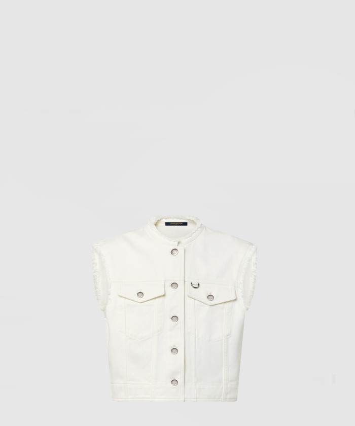 루이비통 프레이드 헴 슬리브리스 데님 재킷 1ABPVJ