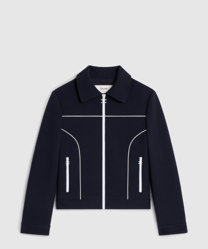 셀린느 CHELSEA 크레이프 더블 레이어 울 튜닉 재킷 2V27V6