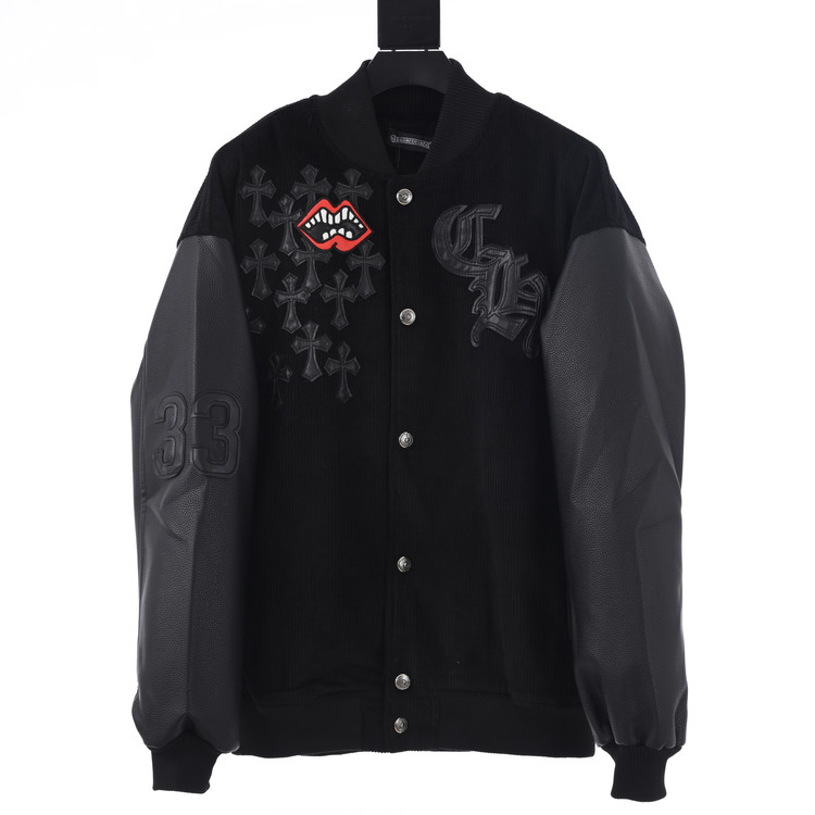 크롬하츠 패치워크 바시티 자켓