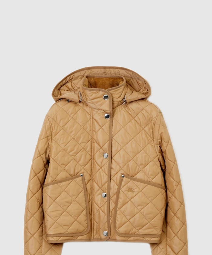 버버리 다이아몬드 퀼팅 나일론 크롭 재킷 80709691