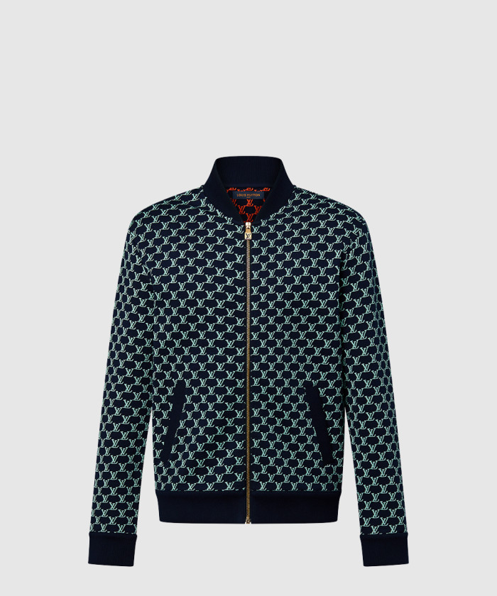 루이비통 더블 페이스 코튼 저지 보머 1AFR40