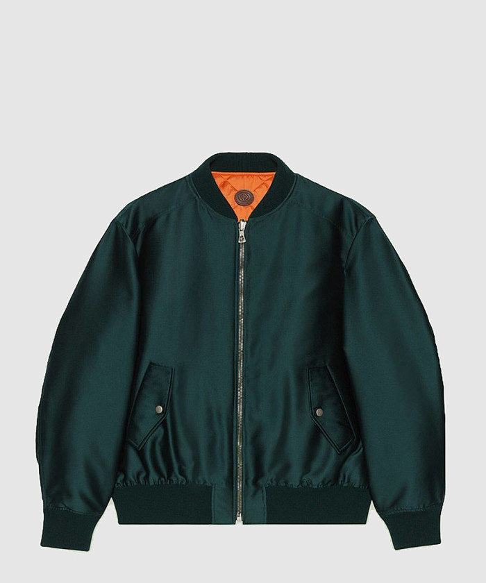 구찌 리버시블 퀄팅 새틴 블루종 자켓 698717