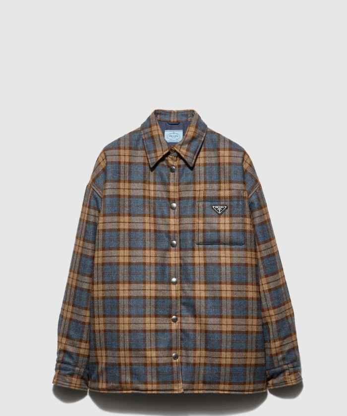 프라다 체크 울 트윌 럼버잭 재킷 29T060