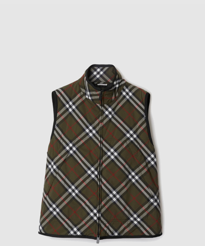 버버리 체크 나일론 질레 81018491