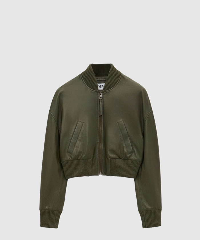 로에베 가죽 봄버 재킷