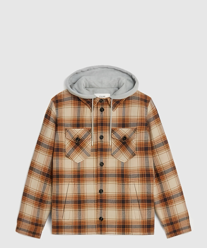 셀린느 로고 후드 셔츠 누빔 자켓 2W68A0