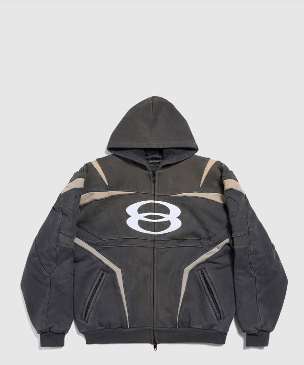 발렌시아가 유니티 스포츠 아이콘 바이커 오버사이즈 집업 후디