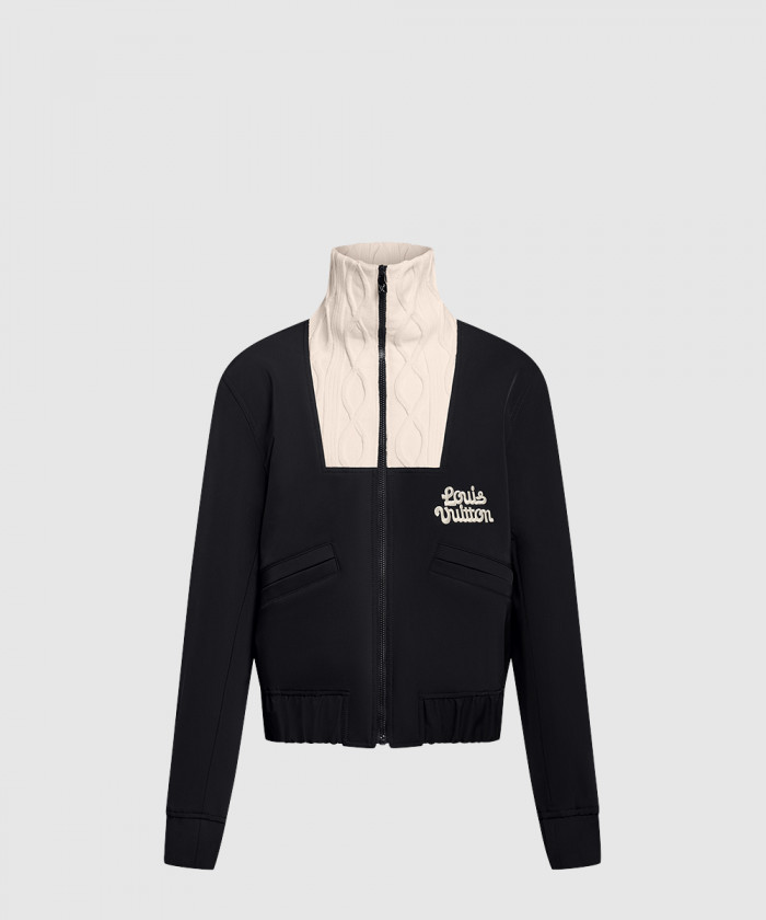 루이비통 니티드 칼라 엠브로이더드 테크니컬 블루 1AFPU6