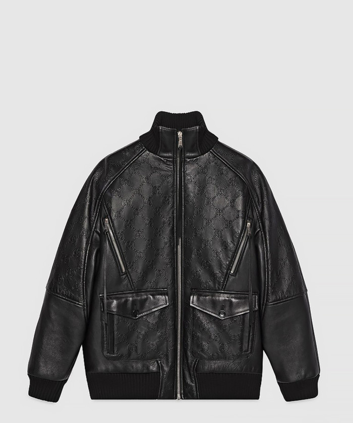 구찌 GG 레더 재킷 724052