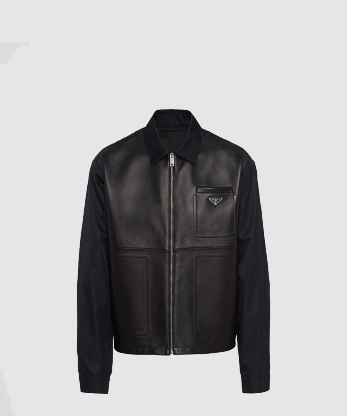 프라다 리나일론 레더 자켓 SGC182