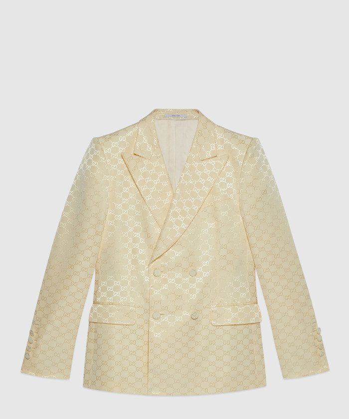 구찌 GG 코튼 비스코스 블렌드 드레스 재킷 698737