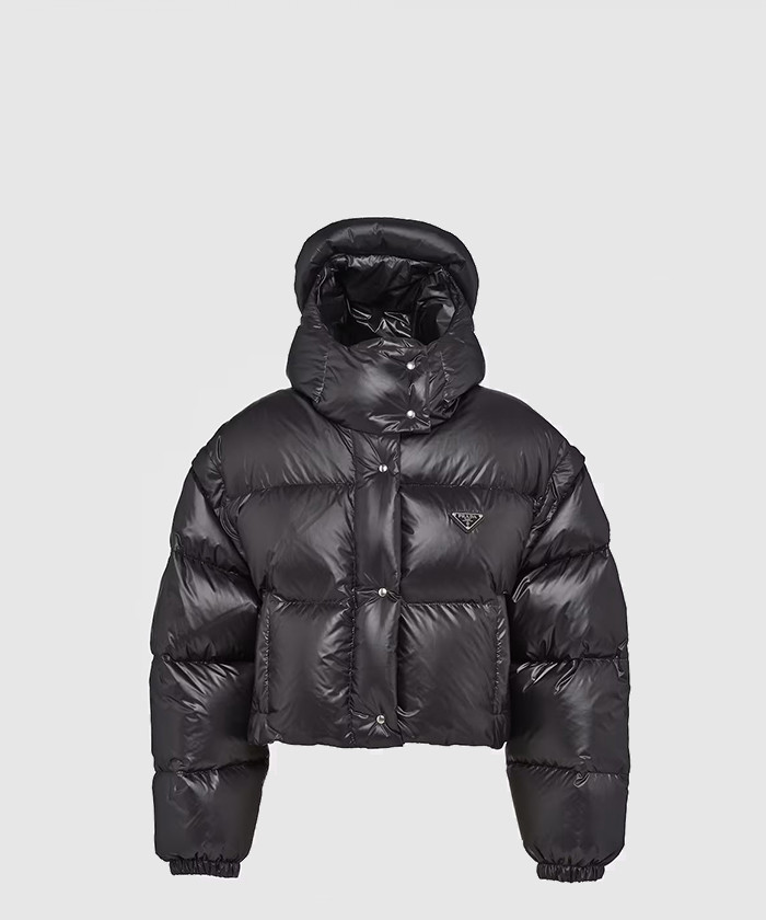 프라다 리나일론 컨버터블 크롭 다운 재킷 291973