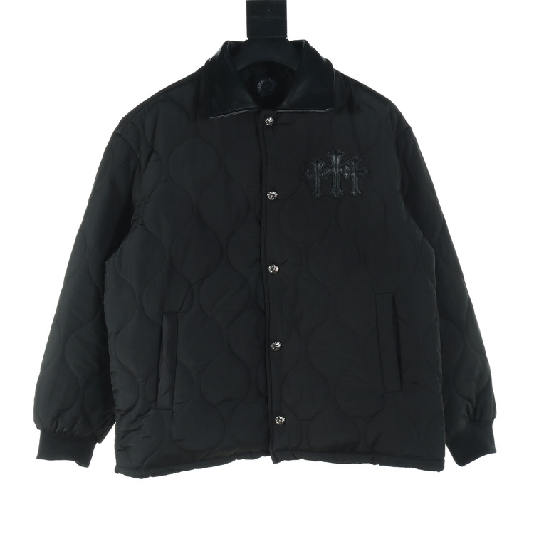 크롬하츠 크로스 레더 포인트 패딩