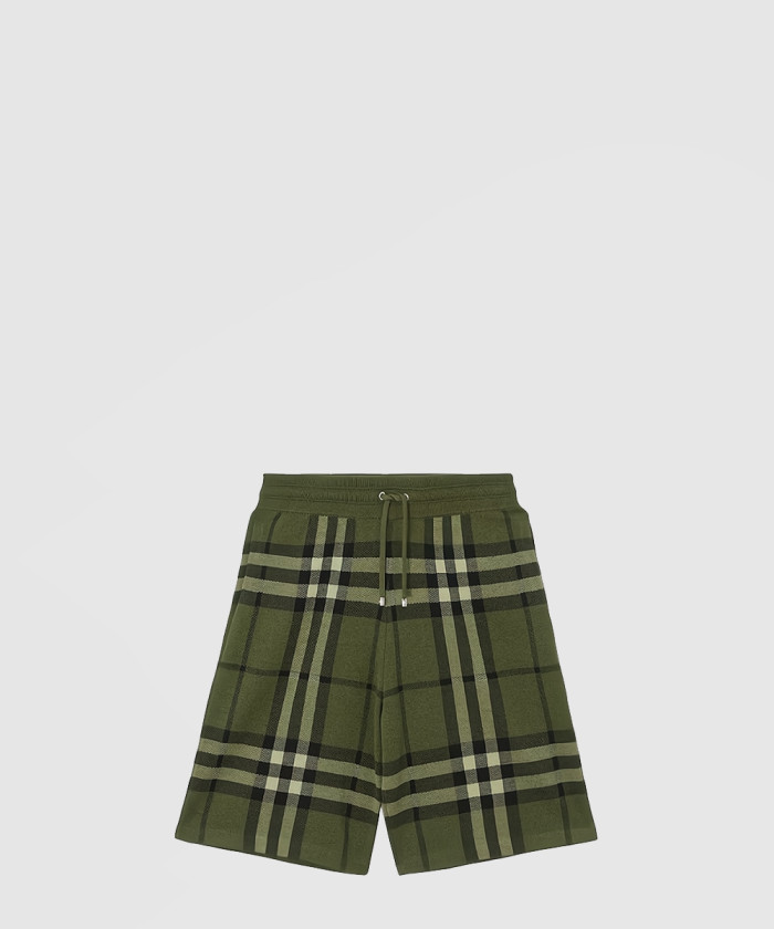 버버리 체크 실크 울 쇼츠 80431561