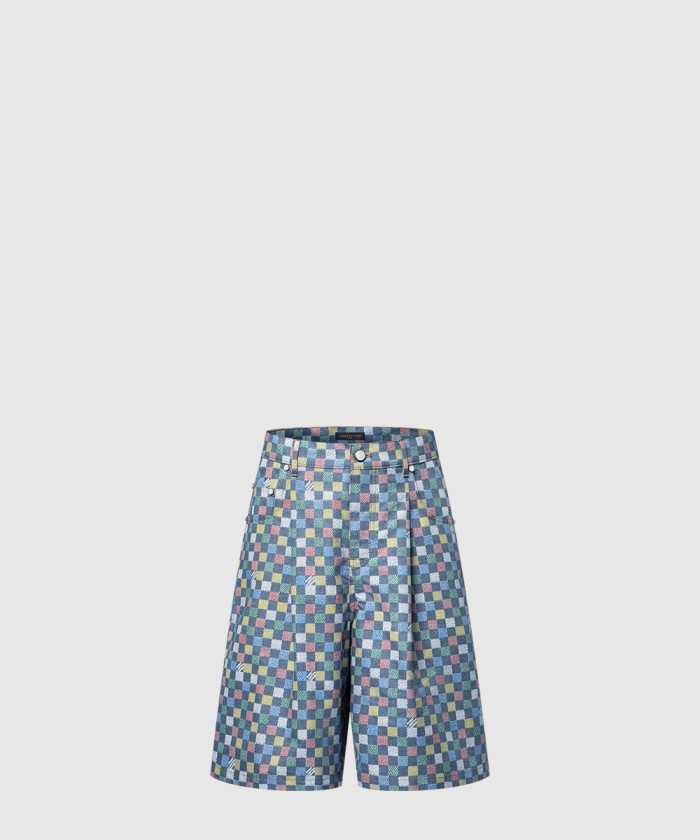 루이비통 다미에 와이드 샴브레이 쇼츠 1AHCSD