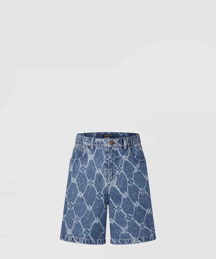 루이비통 모노그램 프린티드 데님 쇼츠 1AFQFF