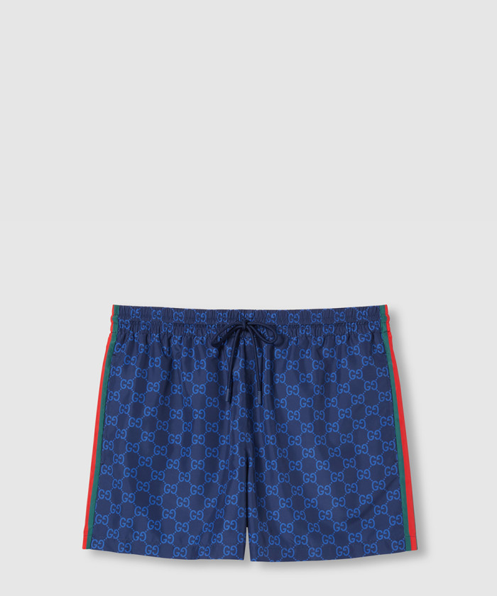 구찌 프린트 포플린 테크 스윔 쇼츠 815602