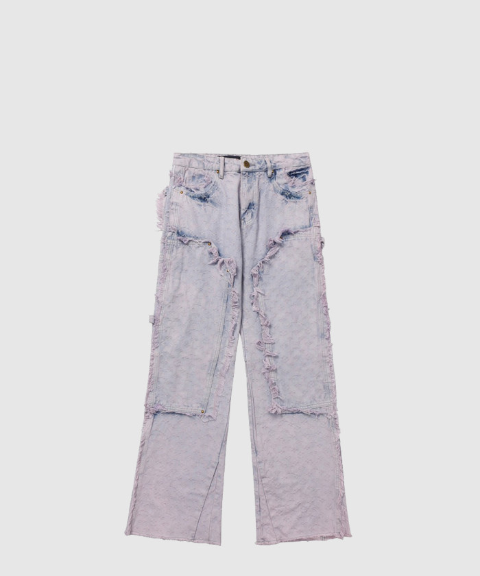 루이비통 와이드 카펜터 트라우저 위드 프린지 1AB4S7