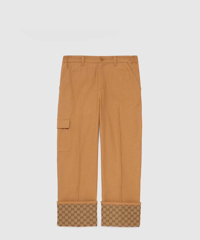 구찌 GG 캔버스 커프 데님 팬츠 730040