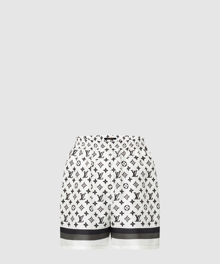 루이비통 3D 모노그램 스트라이프 액센트 파자마 쇼츠 1ABSZU